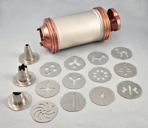Mirro – Cookie Press / Pastry / Frosting Decorating Set – Copper Ends - Picture 1 of 5