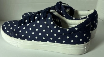 NUEVO Isaac Mizrahi Live! Zapatos Deportivos Jorina Con Cordones Lunares Azul Blanco 8.5 M Foto 1 de 4