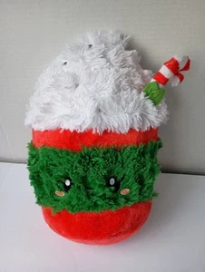 Squishable Christmas Peppermint Latte Coffee Plush Stuffed Toy Red Green 12" - Picture 1 of 6