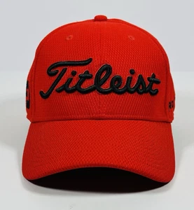 Titleist Pro V1 Hat FJ FootJoy Fitted A-Flex Red Golf Cap Mens Size S/M - Picture 1 of 7