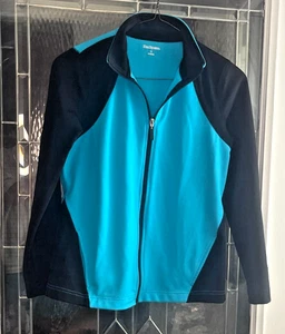 Chaqueta deportiva Kim Rogers para mujer pequeña con cremallera completa verde negra manga larga - Imagen 1 de 3