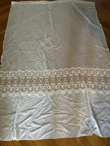 Vintage New World Spitze transparent mit Spitze 57" W x 84"  - Bild 1 von 1