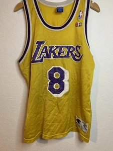 Kobe Bryant Vintage 90s Los Angeles Lakers Champion #8 Jersey Size 40 / Medium - Picture 1 of 5