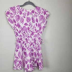Zara romper girls sz 11-12 white purple summer - Picture 1 of 12