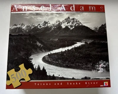 Rompecabezas Ansel Adams Tetons Snake River Mattel 500 piezas blanco y negro 14x18 nuevo en caja Foto 1 de 4