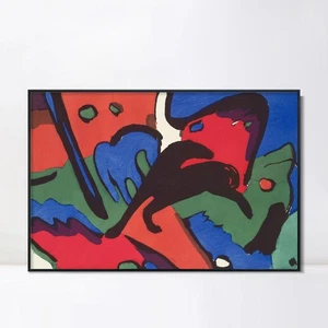 Framed Canvas Giclee Print The Blue Rider by Franz Marc Home Office Decorations - Picture 1 of 23