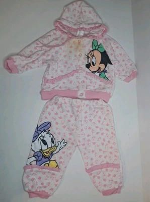 Conjunto de 2 piezas vintage de pato margarita de Minnie Mouse talla 18M para niños años 90 Foto 1 de 4