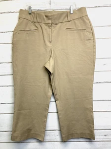 NEW Lane Bryant Women's Beige Khaki Stretch Capri Pants - Size 16 - Picture 1 of 6