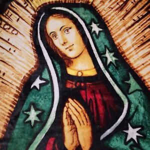 Peluche Vierge Marie couverture Vierge Marie Sainte Mère prière tour courtepointe douce étoile chaude