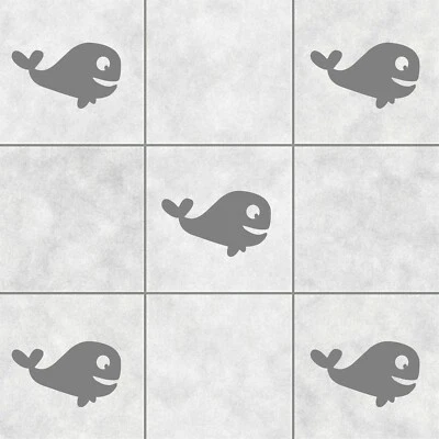 Whale Tile Stickers Decals | Bathroom Toilet Kitchen - image 1 of 4