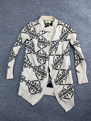 Cárdigan Staring at Stars para mujer XS beige suéter frente abierto tribal azteca Foto 1 de 4