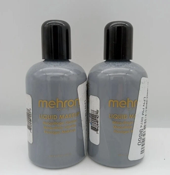 Жидкая краска для макияжа лица и тела Mehron Monster Grey 4,5 унции каждая упаковка 2 шт. (BB) - Изображение 1 из 1