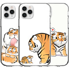 Silicone Cover Case Fat Tiger Funny Poses Fusion Lazy Animal Jungle Cub Baby