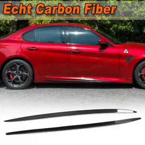 Par de faldones laterales de carbono accesorios difusor de faldones laterales para Alfa Romeo Giulia - Imagen 1 de 11