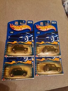 4 Hot Wheels 2002 Car Mini Cooper Green 200 Collectors New 35Th Anniversary - Picture 1 of 5
