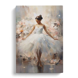 Ballet Dancer Informel Canvas Wall Art Print Framed Picture Decor Living Room - Picture 1 of 4