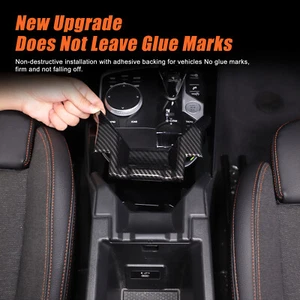 ABS Carbon Car Armrest Box Front Angle Trim Cover For BMW 1 2 Series 2020-2024 - Picture 1 of 11
