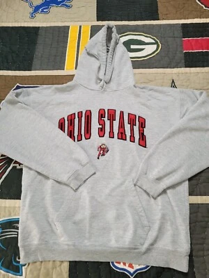 Pullover con capucha vintage de fútbol americano universitario Ohio State Buckeyes para hombre talla XL gris Foto 1 de 4