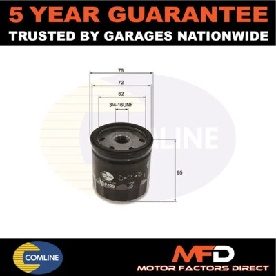 Fits Ford Fiesta 2005- Mondeo 2002- Focus C-Max 2004-2007 Comline Oil Filter - Image 1 of 2