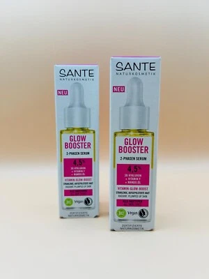 2X SANTE Naturkosmetik Glow Booster 2- PHASEN SERUM Vitamin-Glow-Boost 30 ml NEU - Bild 1 von 4