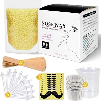 MILUKON Nose Wax Kit for Men and Women, Nose Hair Removal Wax with 100g Nose Hair Wax 2