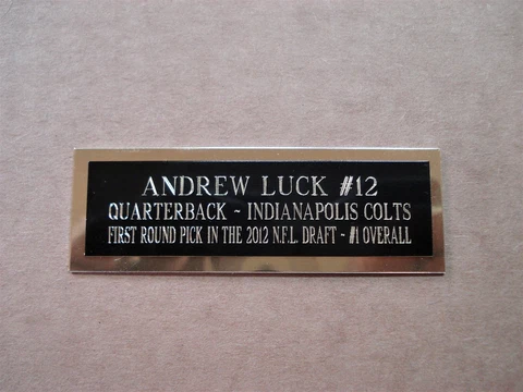 Andrew Luck Football Card Indianapolis Colts Card Plaque Nameplate 1" X 3" Cover