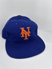 New York Mets Vintage Adjustable Hat Wool USA MLB Blue Orange 90's