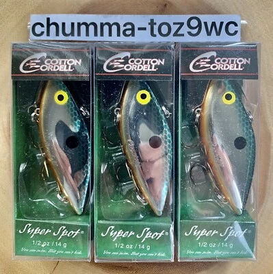 Super Spot (Lot Of 3) Lipless Cranks, Cotton Cordell, Bass, Free Shipping! NWT! - Image 1 of 4