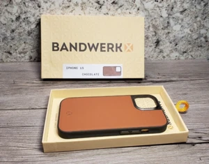 Funda de cuero BandWerk Performance | Chocolate | para iPhone 15 Nueva en caja - Imagen 1 de 3