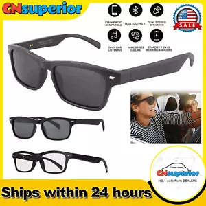 Bluetooth 5.0 Sunglasses Wireless Glass Headphone Stereo Earphone & Mic Headset~ - Picture 1 of 16
