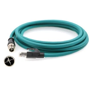 Cable Ethernet 9,8 pies M12 8 posiciones X-Code a RJ45 para Cognex In Sight 8200 8400 - Imagen 1 de 6