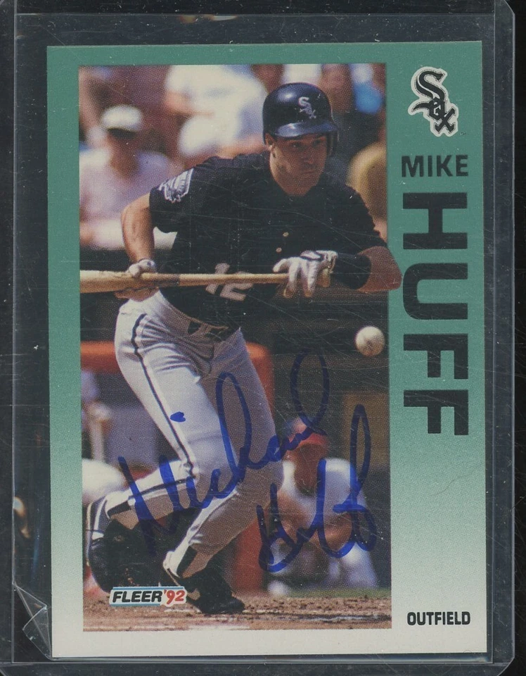 1992 Fleer #85 Mike Huff Auto Card - Image 1 of 2