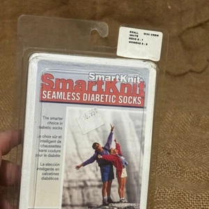SmartKnit Seamless Diabetic Socks - Small Mini Crew - Comfort & Quality New - Picture 1 of 4