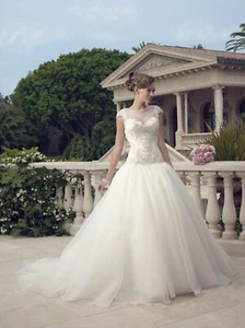Casablanca Bridal Collection 8 Romantic Lace Beaded Organza Ball Skirt 2147 - Picture 1 of 3