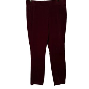 Logo Lori Goldstein Womens Burgundy Corduroy Pants Size 16 Cotton/Spandex womwnp - Picture 1 of 12