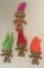 Vintage Ace Novelty Trolls Lot of 4 Treasure Gem Jewel Belly Dolls