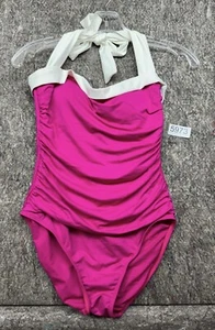 Ralph Lauren Swimwear 1 piece Pink White Size 8 - Picture 1 of 9