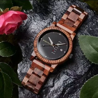 Eco-Friendly Wooden Quartz Watch for Men | Lightweight | Custom Logo Option - Image 1 of 4