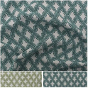 Carlotta Woven Diamond Motif Traditional Jacquard Upholstery Sofa Curtain Fabric - Picture 1 of 11
