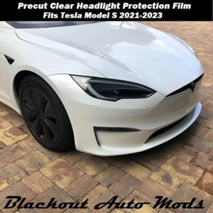 Protector de luz de cabeza para Tesla Modelo S 2021-2024 precortado transparente PPF - Imagen 1 de 3