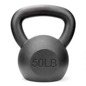 Powder Coated Cast Iron Kettlebell for Strength Training, 50 LB - Picture 1 of 19