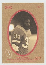2011 TRI-STAR Obak T4 Cabinets #T4-F6 EARL CAMPBELL DARRELL ROYAL Texas SP #/80