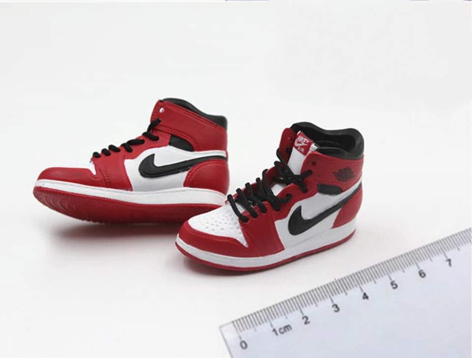 1/6 men white red sneakers shoes HOLLOW basketball for hot toys phicen - Image 1 of 1