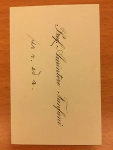 Biglietto autografo di Amintore Fanfani - Imagen 1 de 1