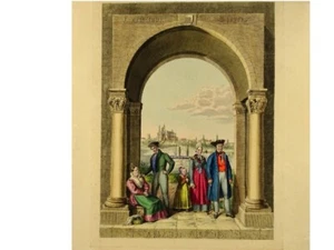 SPEYER POR UN ARCO VISTA COMPLETA 1 color antiguo. Grabado en cobre. v. Walther - Imagen 1 de 3