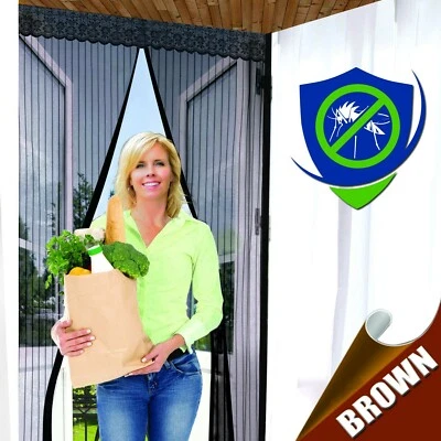 Puerta Pantalla Magnética Reforzada - Marrón - 36"x83" Foto 1 de 4