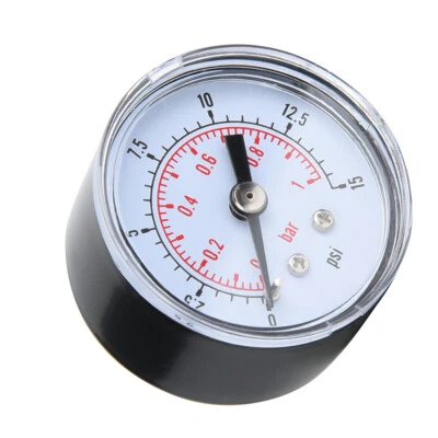 (0-15psi 0-1bar) Axial Pressure Gauge 1/8inch Practical Durable - Image 1 of 4