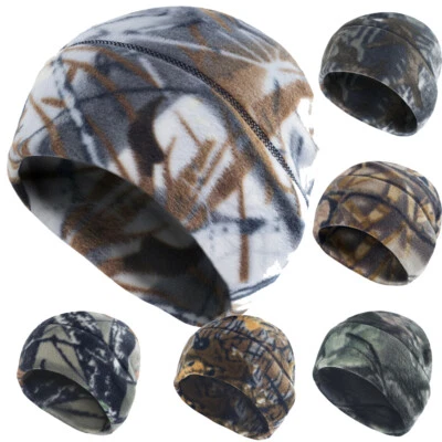 Camo Winter Polar Fleece Warm Skull Cap Windproof Beanie Hat Thick Watch Cap US - Image 1 of 4
