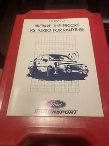 How to Prepare The Escort RS Turbo for Rallying Ford Motorsport - Picture 1 of 2