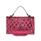 Axel Women's Genevieve Shiny Quilted Handbag with Detachable Strap PN: 1010-3183